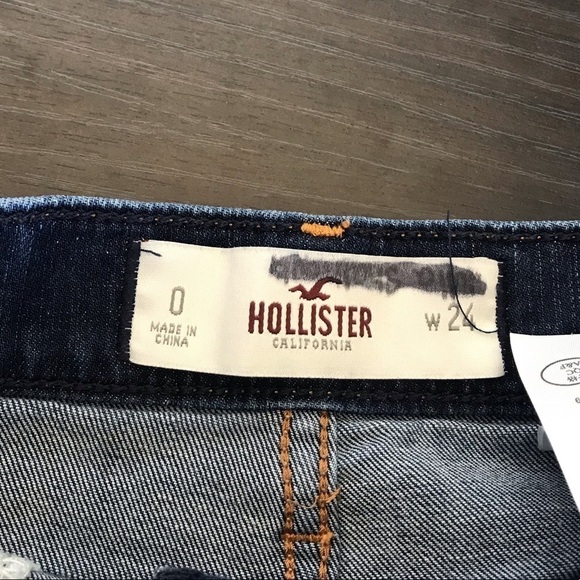 Hollister Blue Jean Denim Shorts Size 0 / W24 - Picture 7 of 10